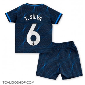 Chelsea Thiago Silva #6 Seconda Maglia Bambino 2023-24 Manica Corta (+ Pantaloni corti)